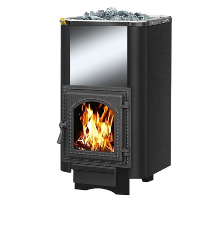 Чугунная печь для бани ВЕЗУВИЙ Сенсация 16 Антрацит (270) б/в