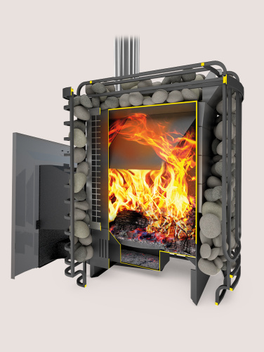 Печь банная Теплодар СИБИРСКИЙ УТЕС 20 ЛП Профи Панорама (2019)