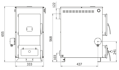 Котел твердотопливный 14кВт Теплодар КУППЕР Практик 14