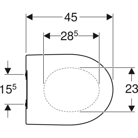 Сиденье для унитаза Geberit iCon тонкое исполнение 574950000