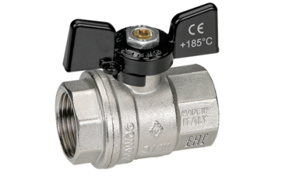 Кран шаровой Bugatti Oregon 3/4"ВВ ручка бабочка 302 Кран шаровой Bugatti Oregon 3/4"ВВ ручка бабочка 302