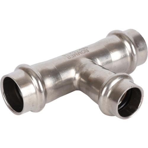 Тройник переходной ВПр 18х15х18 пресс, нержавеющая сталь Rommer Тройник переходной ВПр 18х15х18 пресс, нержавеющая сталь Rommer