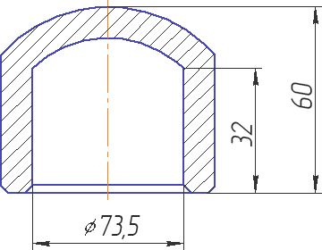 Заглушка Kalde 75 полипропилен 3292-ste-750000