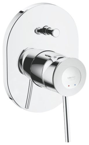 Смеситель для ванны Grohe BauClassic 29047000 Хром, скрытый монтаж, полный комплект Смеситель для ванны Grohe BauClassic 29047000 Хром, скрытый монтаж, полный комплект