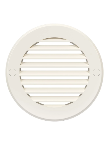 10РКН Ivory, Решетка наружная вентиляционная круглая D136 с фланцем D100, ASA 10РКН Ivory, Решетка наружная вентиляционная круглая D136 с фланцем D100, ASA