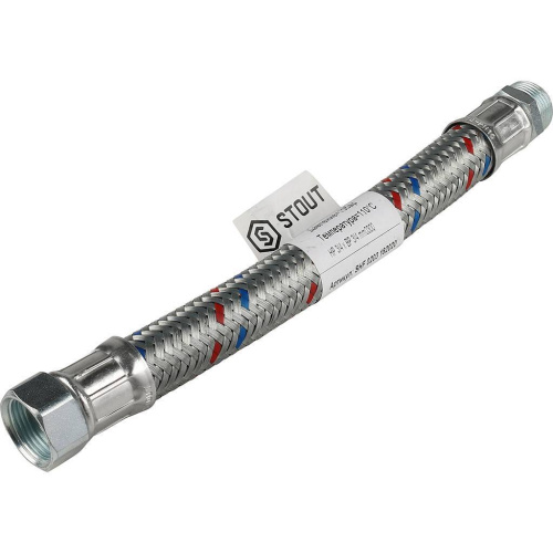 Подводка для воды 3/4" гайка-штуцер, длина 30см Stout