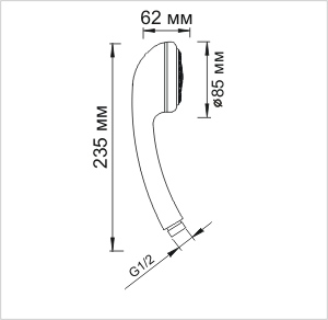 Душевая лейка WasserKraft A001 Душевая лейка WasserKraft A001