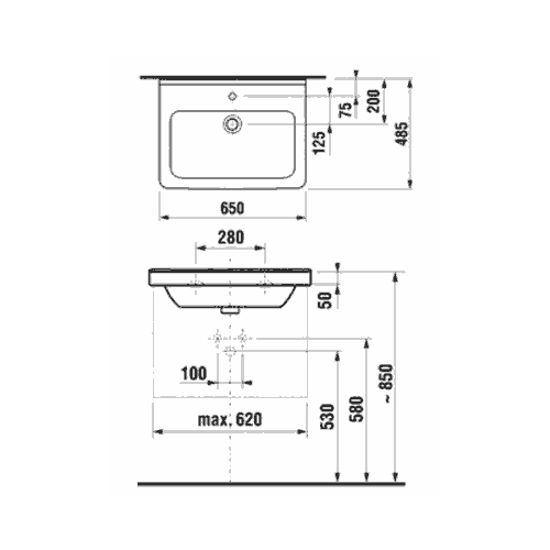Раковина Jika Cubito 104240001041 белый 650x485 Раковина Jika Cubito 104240001041 белый 650x485
