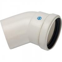 Элемент дымохода конденсац. угол 45° Ø80 м/п PP-FE Stout SCA-8080-000045