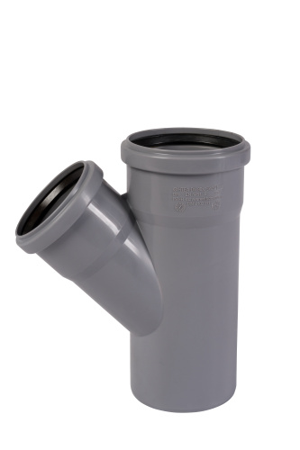 Тройник 90x75x45° косой, PP HTEA Ostendorf внутренняя канализация Тройник 90x75x45° косой, PP HTEA Ostendorf внутренняя канализация