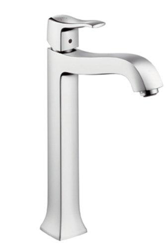 Смеситель для раковины Hansgrohe Metris Classic 31078000 хром, высокий, донный клапан Смеситель для раковины Hansgrohe Metris Classic 31078000 хром, высокий, донный клапан