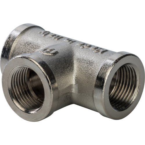 Тройник Stout 3/8"ВВВ никелированный SFT-0020-000038