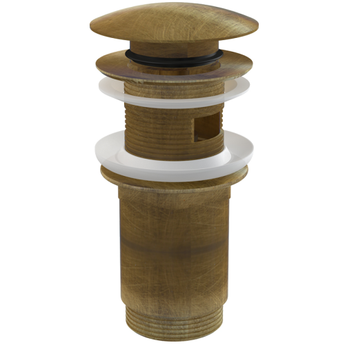 Донный клапан сифона A392-ANTIC Alcplast для раковины 5/4", механизм click/clack, с большой заглушкой, бронза Донный клапан сифона A392-ANTIC Alcplast для раковины 5/4", механизм click/clack, с большой заглушкой, бронза