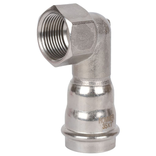 Угольник с резьбой ВПр-ВР 35х1" пресс, нержавеющая сталь Rommer Угольник с резьбой ВПр-ВР 35х1" пресс, нержавеющая сталь Rommer