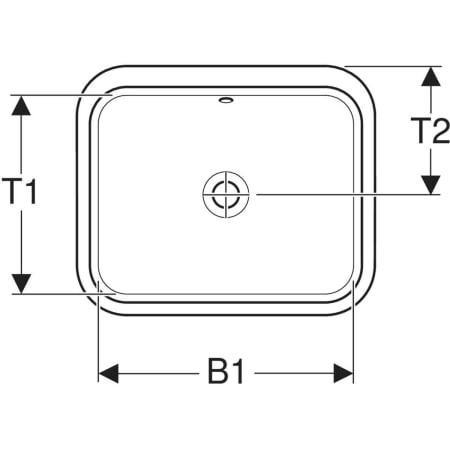 Раковина под столешницу Geberit VariForm прямоугольной формы 500.760.01.2