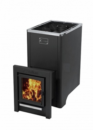 Дровяная печь банная ВУЛКАН Эльбрус 16СС стекло