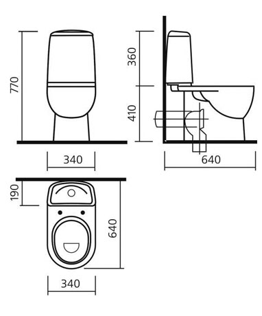 Унитаз-компакт Sanita Luxe Best сиденье дюропласт