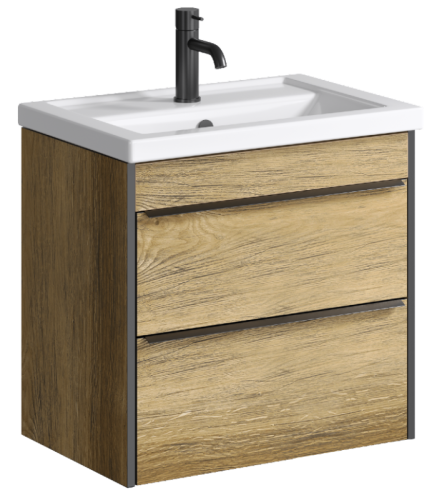Тумба с умывальником AQWELLA Fargo 61 Дуб балтийский FRG0106DB