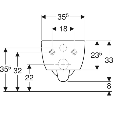 Подвесной унитаз Geberit iCon, закрытая форма, Rimfree 204060000