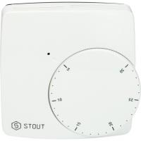 Проводной электронный термостат Stout WFHT-BASIC со светодиодом STE-0002-000004 Проводной электронный термостат Stout WFHT-BASIC со светодиодом STE-0002-000004