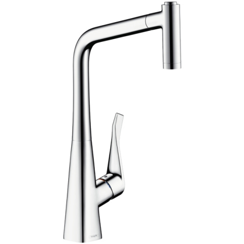 Смеситель для кухни Hansgrohe Metris 14820800 сталь, выдвижной излив Смеситель для кухни Hansgrohe Metris 14820800 сталь, выдвижной излив