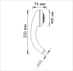 Душевая лейка WasserKraft A002 Душевая лейка WasserKraft A002