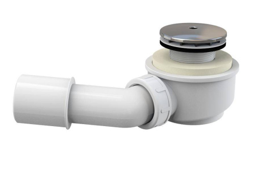 Выпускной комплект Alcaplast d 50 мм, для душевого поддона, заниженный, хромированный пластик A471CRPR.50 Выпускной комплект Alcaplast d 50 мм, для душевого поддона, заниженный, хромированный пластик A471CRPR.50