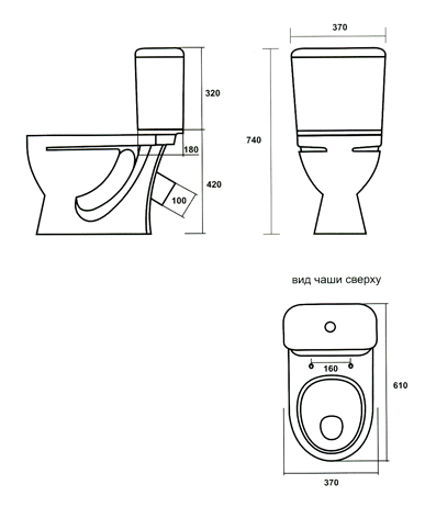 Унитаз-компакт Sanita Стандарт (Эконом)