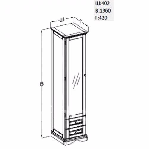 Пенал Opadiris Лучия 40 R правый, орех антикварный Z0000003089 Пенал Opadiris Лучия 40 R правый, орех антикварный Z0000003089