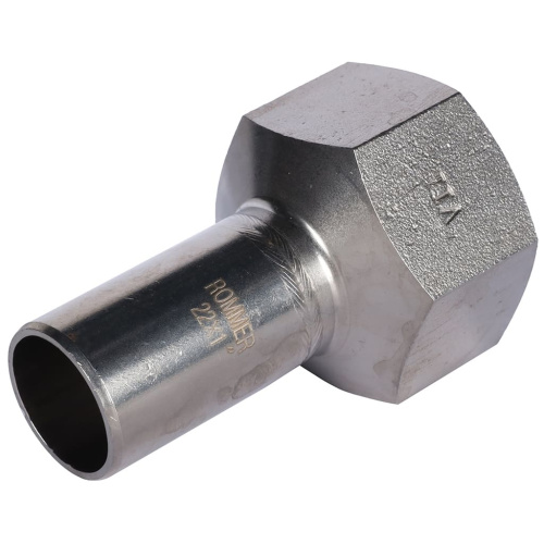 Вставка переходная НПр-ВР 22x1" пресс, нержавеющая сталь Rommer Вставка переходная НПр-ВР 22x1" пресс, нержавеющая сталь Rommer