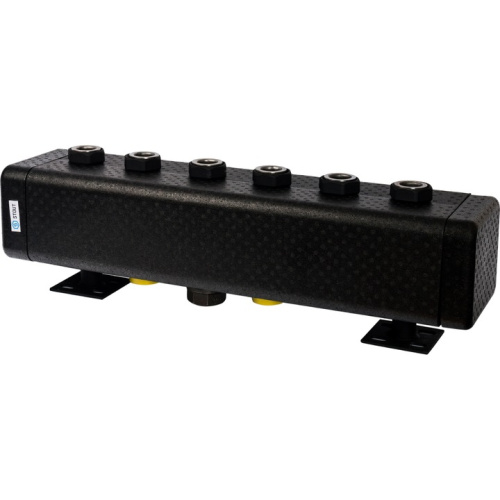 Стальной распределительный коллектор Stout 3 отопительных контура, в теплоизоляции DN 32 SDG-0016-005003