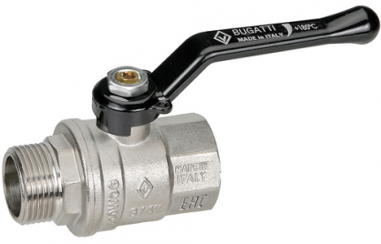 Кран шаровой Bugatti Oregon 3/4"ВН ручка рычаг 305 Кран шаровой Bugatti Oregon 3/4"ВН ручка рычаг 305