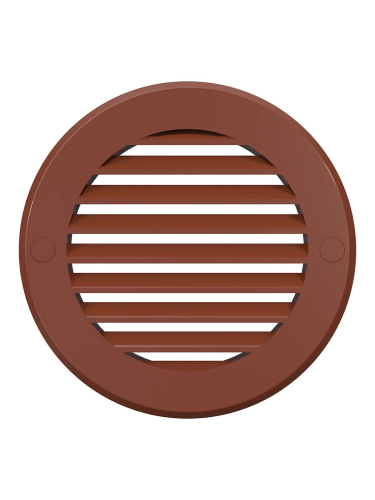 10РКН терр, Решетка наружная вентиляционная круглая D136 с фланцем D100, ASA, терракотовая 10РКН терр, Решетка наружная вентиляционная круглая D136 с фланцем D100, ASA, терракотовая