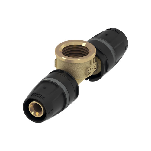 Тройник с резьбой 16x1/2"ВРx16 латунь TECElogo