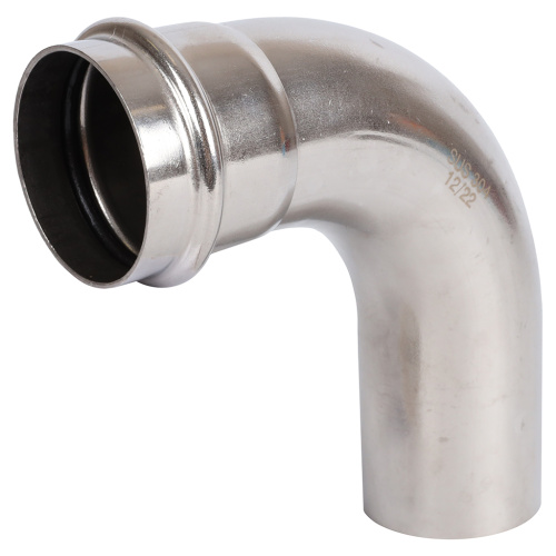 Угольник 90° однораструбный НПр 54x54 пресс, нержавеющая сталь Rommer Угольник 90° однораструбный НПр 54x54 пресс, нержавеющая сталь Rommer