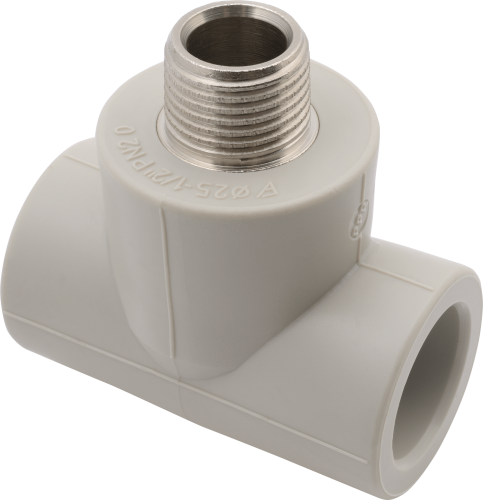 Тройник с резьбой FV-plast 20х1/2"Н полипропилен AA254020012