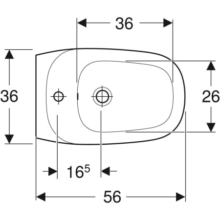 Подвесное биде Geberit Citterio закрытой формы 500.539.01.1