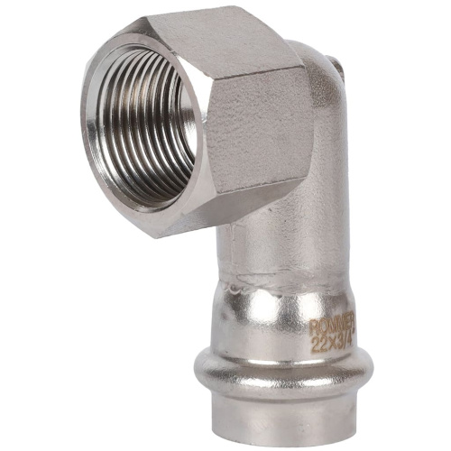 Угольник с резьбой ВПр-ВР 22х3/4" пресс, нержавеющая сталь Rommer Угольник с резьбой ВПр-ВР 22х3/4" пресс, нержавеющая сталь Rommer