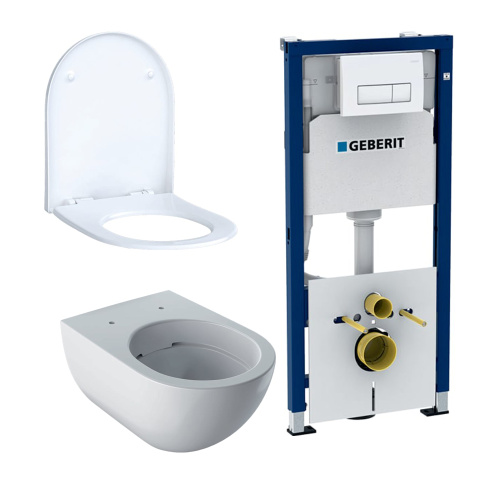 Инсталляция + подвесной унитаз + сиденье Geberit