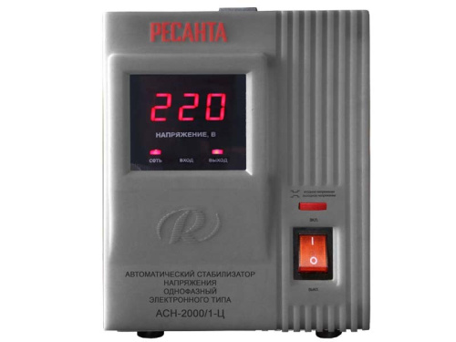 Стабилизатор напряжения Ресанта АСН-2000/1-Ц однофазный Стабилизатор напряжения Ресанта АСН-2000/1-Ц однофазный