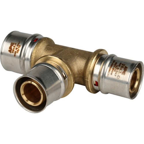 Тройник переходной пресс 32x26x26 Stout металлопластик SFP-0005-322626