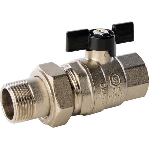 Кран шаровой 3/4"ВН с американкой, ручка бабочка Stout SVB-0007-000020 Кран шаровой 3/4"ВН с американкой, ручка бабочка Stout SVB-0007-000020