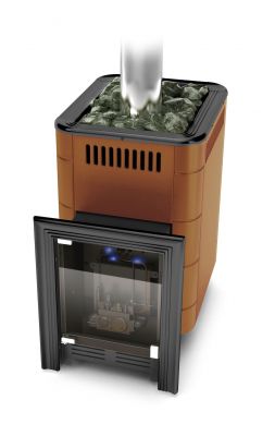 Газовая банная печь Уренгой-2 Inox БСЭ терракота