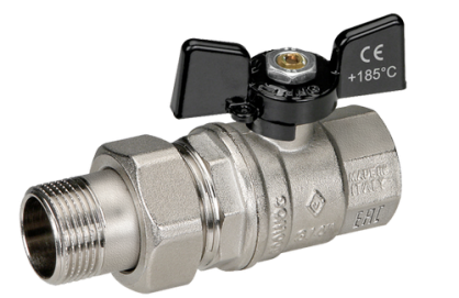 Кран шаровой Bugatti Oregon 1/2"ВН с американкой, ручка бабочка 322 Кран шаровой Bugatti Oregon 1/2"ВН с американкой, ручка бабочка 322