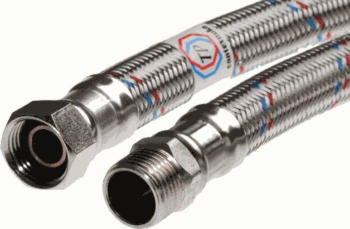 Подводка для воды 1" гайка-штуцер, длина 50см ТР-сантехника