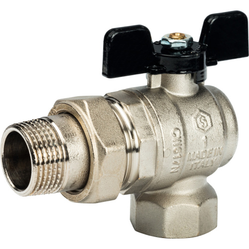 Угловой кран шаровой 1"ВН с американкой EPDM, ручка бабочка Stout SVB-0008-000025 Угловой кран шаровой 1"ВН с американкой EPDM, ручка бабочка Stout SVB-0008-000025