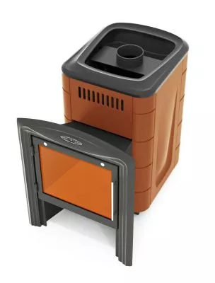 Банная печь Компакт 2017 Carbon Витра терракота Банная печь Компакт 2017 Carbon Витра терракота