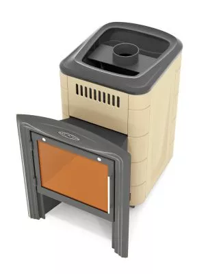 Банная печь Компакт 2017 Inox Витра беж Банная печь Компакт 2017 Inox Витра беж