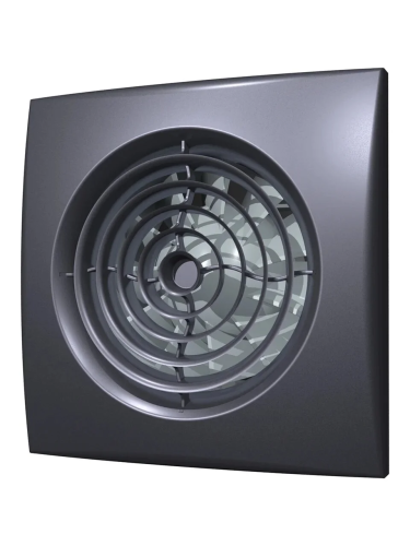 Вентилятор осевой вытяжной с обратным клапаном D 100 DiCiTi AURA 4C dark gray metal, декоративный Вентилятор осевой вытяжной с обратным клапаном D 100 DiCiTi AURA 4C dark gray metal, декоративный