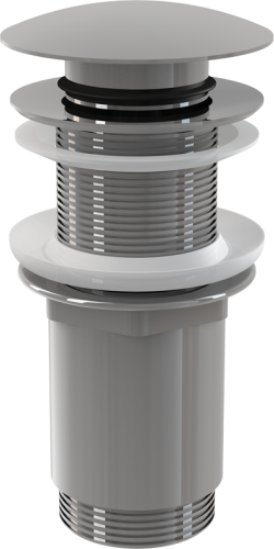 Выпуск Alcaplast 5/4", для раковины, механизм click/clack, с большой заглушкой для раковин без перелива, цельнометаллический, для пластиковых и стеклянных раковин A395 Выпуск Alcaplast 5/4", для раковины, механизм click/clack, с большой заглушкой для раковин без перелива, цельнометаллический, для пластиковых и стеклянных раковин A395